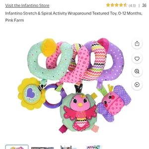 Infantino Pink and Green Spiral Activity Toy